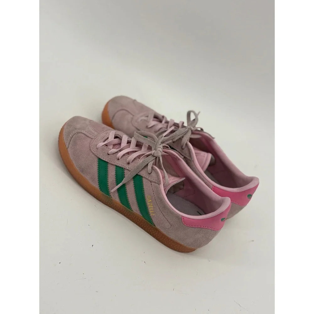 Adidas Sneakers Girls 3 Purple Gazelle IG0669 Green Pink Gum Sole Suede‎ Retro